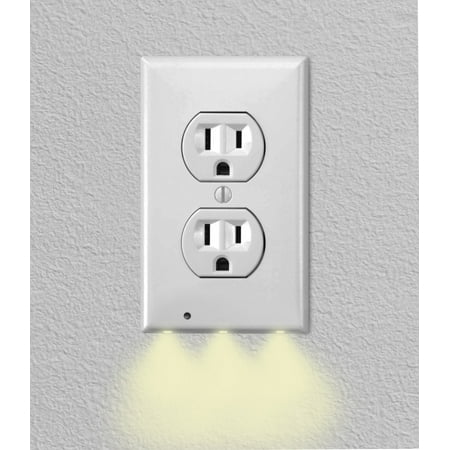 - iTD Gear Wall Outlet Coverplate w/ LED Night Lights (Auto on/off)