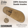 thumbnail image 2 of Cushionaire Zola Women’s Suede Clog – Genuine Suede Slip-On Penny Loafer with Memory Foam, Cork Footbed & Flexible Outsole, 2 of 25