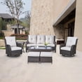 thumbnail image 2 of POCASSY Outdoor Patio Furniture Set, Wicker Rattan Sofa,Rocking Chair,Ottoman And Table Set. (Set Of 7 Pieces), 2 of 13