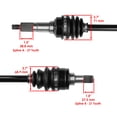 thumbnail image 3 of Front Left And Right CV Joint Axles for Yamaha Kodiak 400 YFM400FW 4WD 1993-98, 3 of 5
