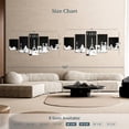 thumbnail image 4 of Elephant Stock Paris Skyline Bw Wall Art - Horizontal Multi Panel Canvas - Living Room Wall Decor - City Multi Panel - Gray And Black Decor - 74" x 34", 4 of 8