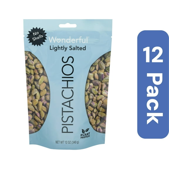 Wonderful Lightly Salted Pistachios 12 oz (Pack of 12)