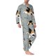 thumbnail image 2 of Balery Funny Beagle Active Dog Pijama para Hombre de Dos Piezas con Manga Larga, Conjunto de Dormir y Descanso Suave con Bolsillos-Large, 2 of 6