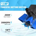 thumbnail image 3 of Bomba para estanque QIOMALA 3500 GPH, 200 W, sumergible con cable de 10 m, 3 of 7