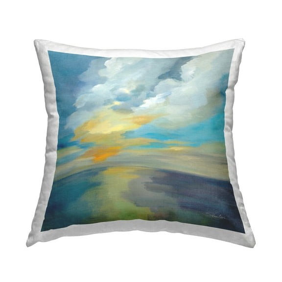 Stupell Industries Abstract Clouds Reflection Square Decorative Printed Throw Pillow, 18 x 18