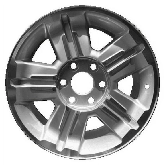 For 2007-2015 Chevrolet Silverado 1500 18 Inch Machined Face with Painted Inlay Silver Rim - OE Direct Replacement - Road Ready Car Wheel