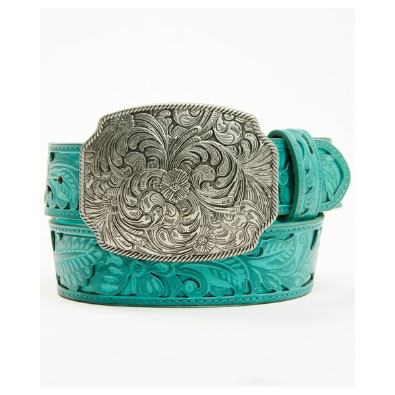 Idyllwind Women's Westerly Drive Tooled Belt Turquoise X-