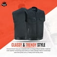 thumbnail image 3 of Daniel Smart S to 12XL Men Vest Black Textile with Leather Trimming Motorcycle Men vest, 3 of 6