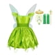 thumbnail image 4 of Disfraz de Campanilla para niñas de Disney, disfraz de Halloween para niñas, disfraz de Campanilla verde, disfraz de princesa de hadas, fiesta de carnaval, 4 of 5