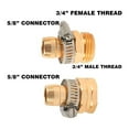 thumbnail image 4 of Garden Hose Fittings, 3 Set Oxidized Copper Color Hose Repair Connector Lightweight  for Garden, 4 of 8