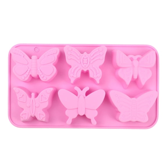 Butterfly Shape 6 Cavity Silicone Molds Mousses Ice Creams Dessert Maker For Valentines Day Baking Easy