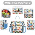 thumbnail image 2 of Colorful Dinosaur and Flower Pattern Womens Lunch Box for Work,Insulated Large Lunch Bag for Tween and Teen,Loncheras Para Mujer,Leakproof Adult Lunch Bag for Work,Beach,Travel,Picnic,Camping, 2 of 7