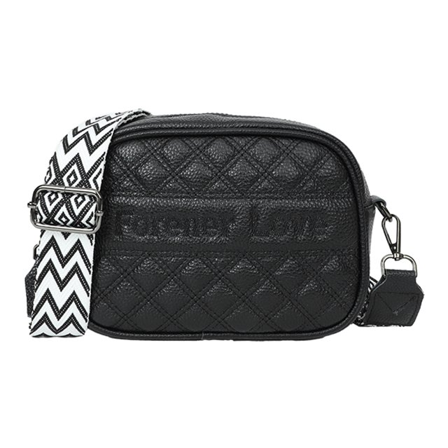 Bolsa De Hombro Bolso bandolera de piel de vaca de primera capa, bandolera con letras a la moda para el trabajo (negro) Likrtyny Para Estrenar
