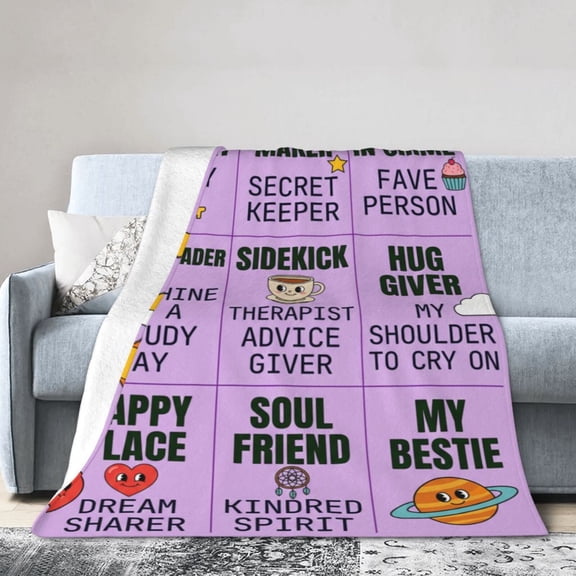 Best Friend Birthday Gifts for Women, Bestie Birthday Gifts for Women -Best Friend Blanket , Friendship Gift for Woman, BFF - Soul Sister Gift for Woman, Christmas day for BestFriend 50x40