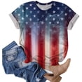 thumbnail image 5 of UngA Women's 250th America Anniversary Independence 250 Years of Freedom Crew-Neck Women Shirts (Navy,S), 5 of 7