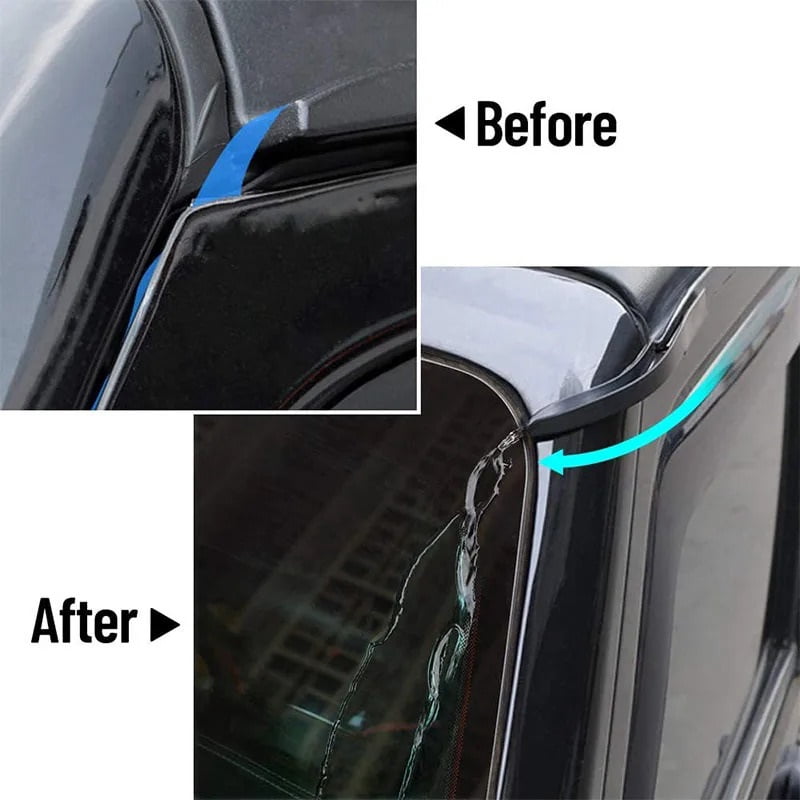 2 Pcs Car Rain Gutter Extensions Roof Water Guard Diversion Channel Slot For Jeep For Wrangler JK JKU 2007-2017 External Accessory
