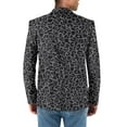 thumbnail image 2 of Uorisanigo Black Leopard Print Mens Blazer Jacket One Button Comfortable Men's Casual Blazers Sport Coats Long Sleeve Stretch Sport Coat Jacket Stylish Size 5XL, 2 of 6