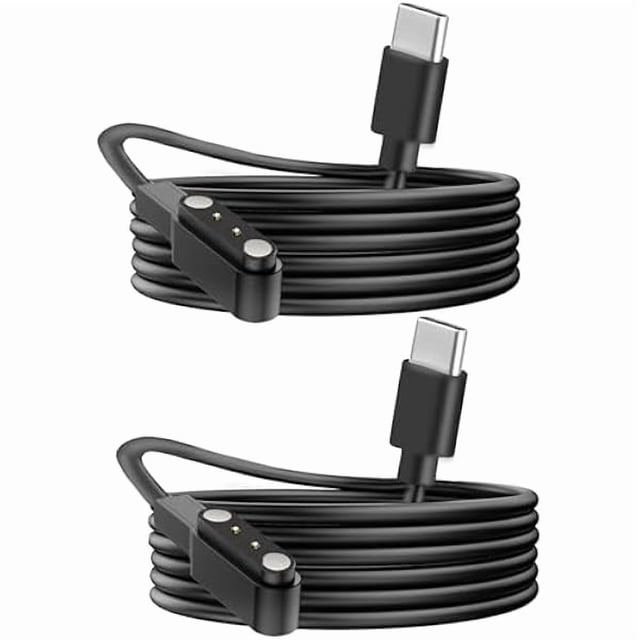 ccwmincc Compatible with Armitron Matrix Smartwatch Charger, Magnetic Replacement Charging Compatible for Armitron Connect Matrix Smartwatch (Black+Black, Type C)