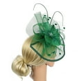 thumbnail image 7 of MESSUEN Ladies Hats for Church Women's Church Hats Fascinators Hats for Women Tea Party Church Hats for Women Fascinator Hat Girl Hat Tea Party Hat Green One Size, 7 of 7