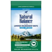 Natural Balance L.I.D. Limited Ingredient Diets Dry Dog Food, 4 Pounds, Lamb & Brown Rice Puppy Formula