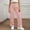 Pink, variant on BXJX Womens Wide Leg Cargo Pants- Elastic Waist Drawstring Stretch Baggy Casual Hiking Pants Pink Size M