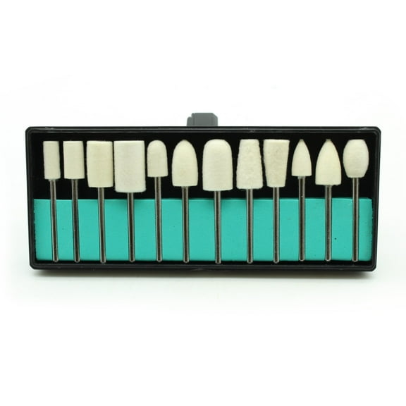 TMAX 12 Assorted Felt Wool Bob Burr Polishing Grinding with 1/8 Inch Shank for Dremel Rotary Tools