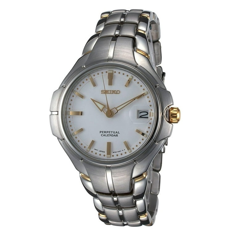 Seiko Two Tone Perpetual Mens Watch SLL055 Walmart