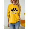 thumbnail image 2 of XCHQRTI Dog Mom Sweatshirt Women Dog Paw Pullover Graphic Long Sleeve Drop Shoulder Sweatshirt Top, 2 of 4