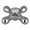 Silver, variant on Kingston Brass KBH1791AXH Hot Metal Cross Handle, 3/8" X 16Pt - Chrome