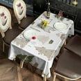 thumbnail image 5 of Meery Christmas Rectangle Tablecloths Green Xmas Tree Tablecloths 60x102inch Polyester Waterproof and Reusable Table Covers for Dining Kitchen Parties Weddings and Outdoor Use, 5 of 5
