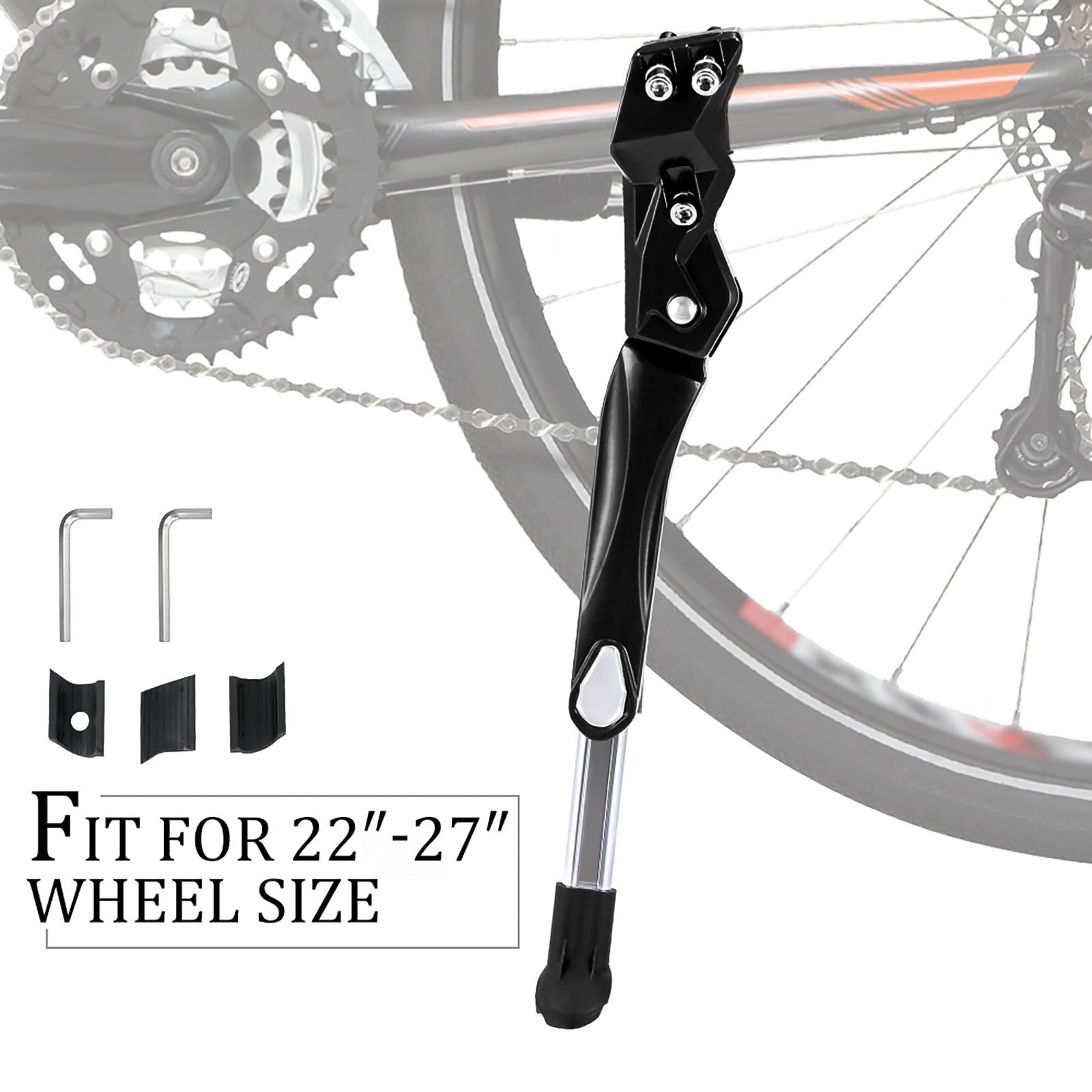 1PC Adjustable Bicycle Kickstand MTB Road Bicycle Parking Rack Alloy Bike Support Side Kick Stand Foot Black