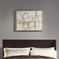 thumbnail image 1 of MARTHA STEWART Étude sur Toile Encadrée Or et Blanc avec Feuille d'Or Voir Ci-Dessous, 1 of 4