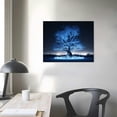 thumbnail image 3 of COMIO  - Canvas Prints Blue Blossoms Trees in Black and White Landscape Scene in Central Park New York City Picture Wall Art Modern Canvas Painting For Home Decoration, 3 of 4