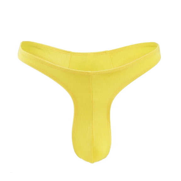 Lilgiuy Men's Charming Thongs Seamless Low-waisted Charming Adult Revealing Buttocks Narrow-brimmed T Pants Comfort Underpants
