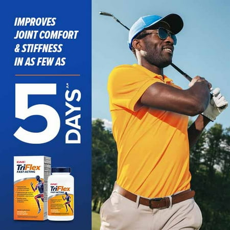 GNC TriFlex Fast-Acting | Improves Joint Comfort and Stiffness, Clinical Strength Doses of Glucosamine/Chondroitin and Boswellia- Plus Turmeric | 240 Caplets