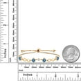 thumbnail image 6 of Gem Stone King 18K Yellow Gold Plated Silver Bracelet Persian Blue Moissanite Created Sapphire (2.05 Cttw), 6 of 6