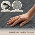thumbnail image 6 of ODIKA 6'x9' Washable Area Rug Interlocking Minimalist Frame Striped Border Herringbone Farmhouse Refined for Family Room, Living Room, Master Bedroom, Non-Slip, Easy Care, 6 of 7