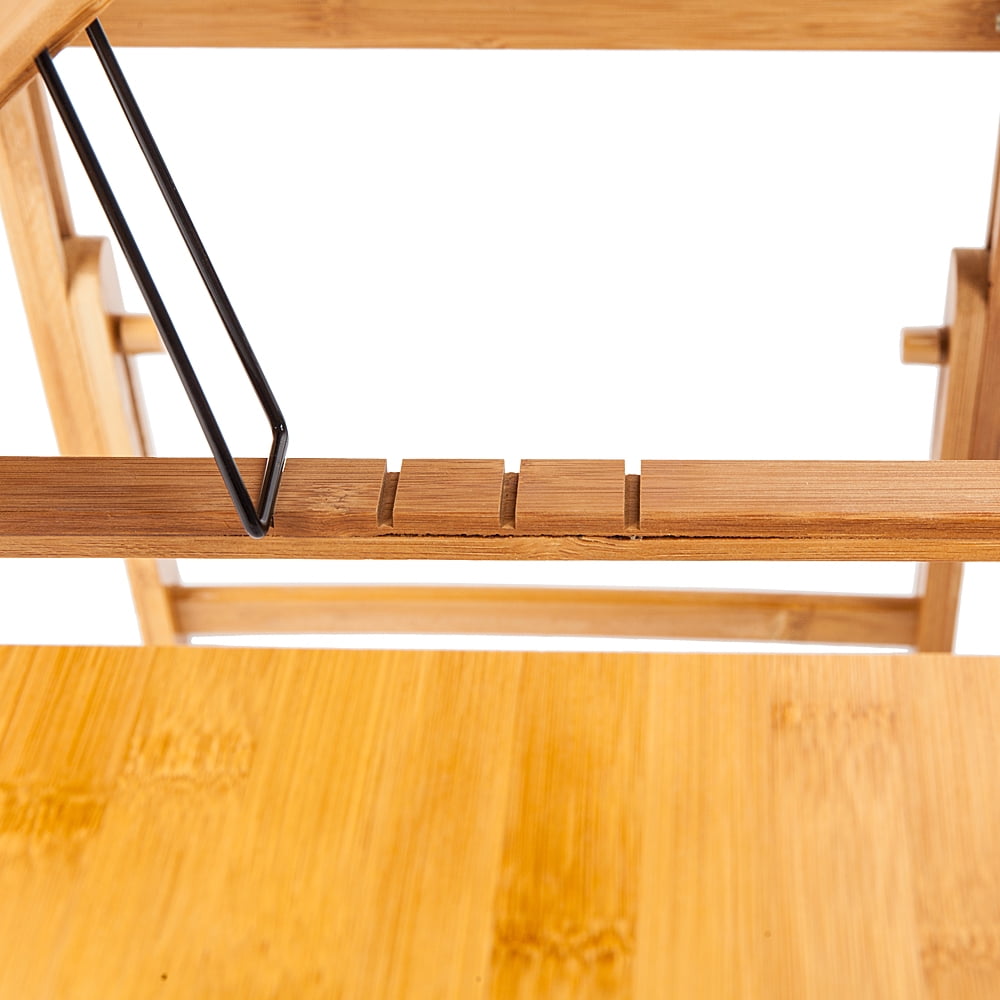 Kepooman Bamboo Laptop Desk, Adjustable Serving Bed Tray with Tilting Top, Wood Color Kepooman Bamboo Laptop Desk, Adjustable Serving Bed Tray with Tilting Top, Wood Color