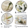 thumbnail image 3 of Designart "Lilies' Beach Glory II" Lilies Floater Framed Wall Art Living Room, 3 of 5