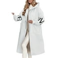thumbnail image 4 of Niaviben Women Pea Coat Hooded Pea Coat Women Long Peacoat Women Winter Coat Women Winter Coat for Women Casual Jackets for Women Coats White S, 4 of 5
