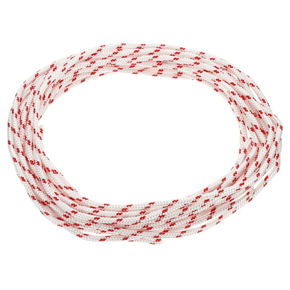 Recoil Starter Rope Pull Cord, 4.5mm Dia 10m 33ft Polyester Pull Cord, Red and White
