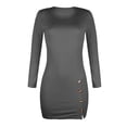 thumbnail image 2 of LYXSSBYX Womens Long Sleeve Dress Hot Sale Clearance Women's Long Sleeves Causal Loose Round-Neck Tuinc Leopard Tops Sweater Dress, 2 of 7
