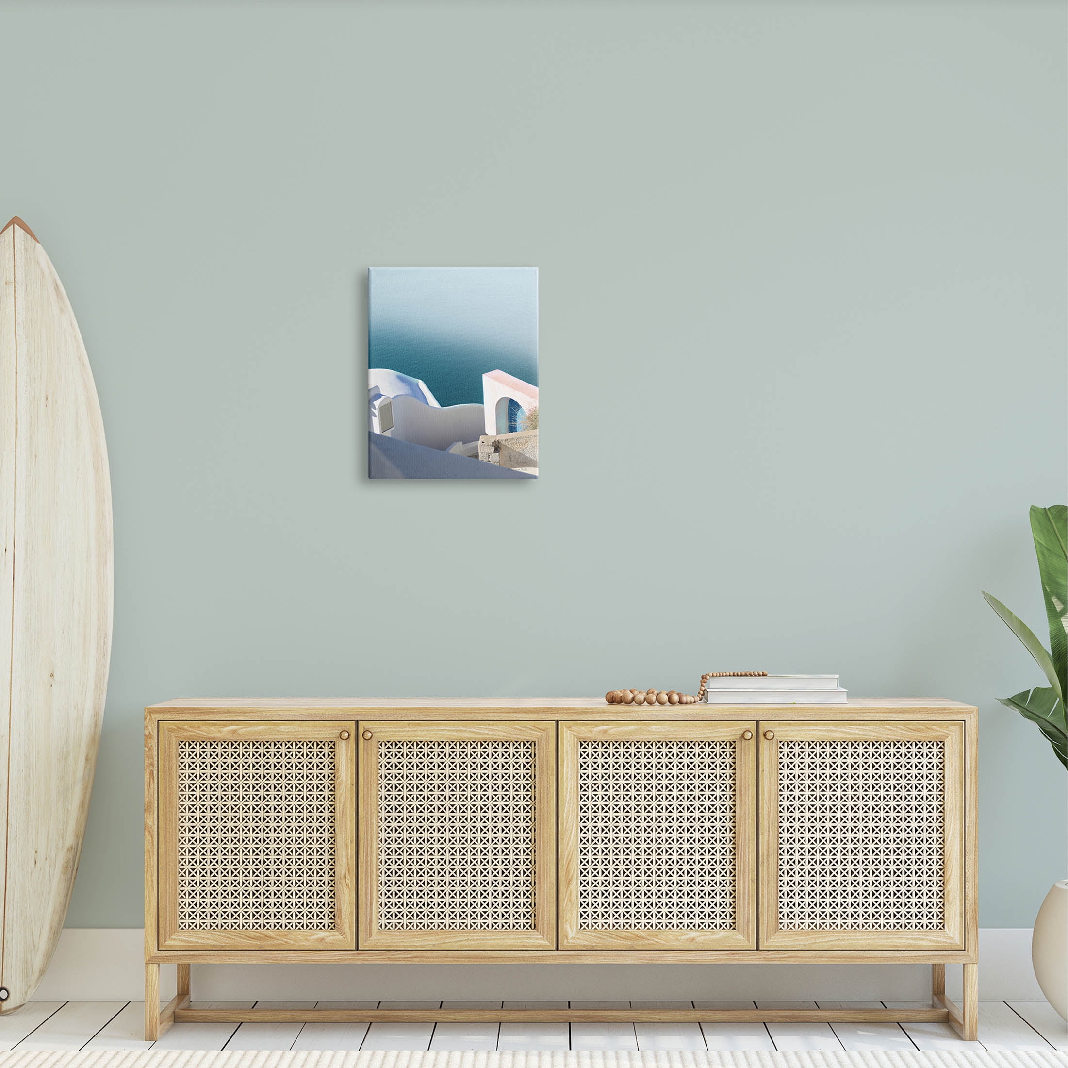 Stupell Industries Picturesque Santorini Coastal Building Photograph Gallery Wrapped Canvas Print Wall Art, Design by Sara Zieve Miller