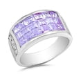 thumbnail image 1 of Designer Lavender Cubic Zirconia Ring Sterling Silver 925, 1 of 3