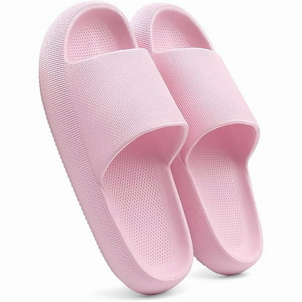 wonima44 Womens Pillow Slippers Cloud Slides for Mens House Slippers Home Slides Non Slip Shower Slides Bathroom Soft Thick Sole Beach Women Shoes Sandals Indoor/Outdoor Home Slippers