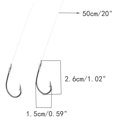 thumbnail image 2 of COMOK 20Inch Long Metal Fishing 0.4mm Leaders Line Tackle Fish Hooks 120Pcs, 2 of 2