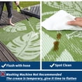 thumbnail image 6 of Waterproof Reversible Outdoor Rug, Durable Plastic Straw Mat for Patio, Deck, RV, Camping, Easy Clean, Mark & UV Resistant, Lightweight – Leaf Design, 6 of 9
