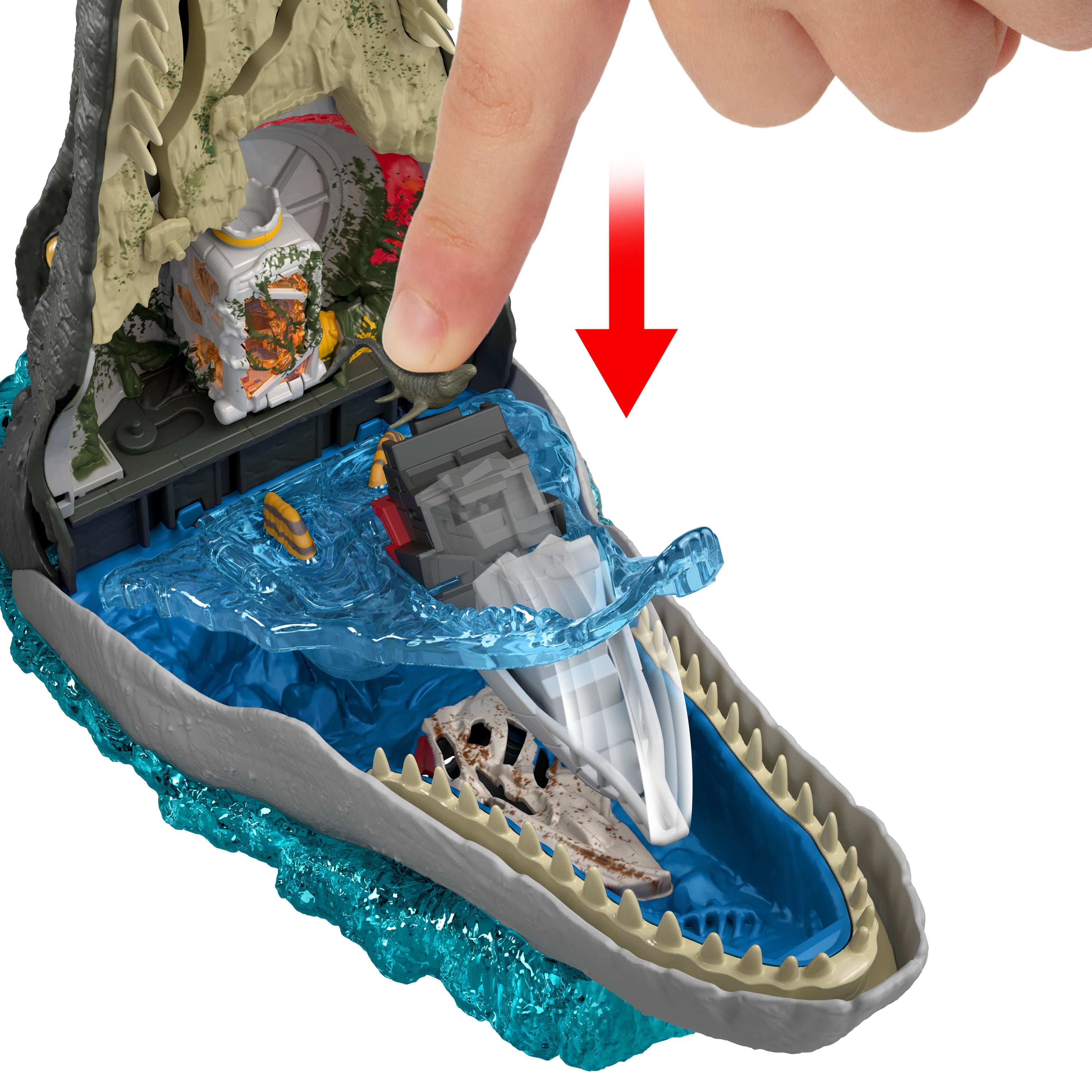 Jurassic World Rebirth Deluxe Mosasaurus Playset, 7 Interactive Features & Sound FX, 6 Micro Figs