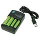 A4Tech CG-10 Versatile USB Battery Turbo Charger - Chargeur de Batterie - (pour 4xAA/AAA) 4 x – image 1 sur 1