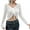 White, variant on Womens Fall Fashion 2022! QLEICOM Sweaters for Women, Women's Drawstring Hollow V-neck Sweater Women's Loose Autumn And Winter Long-sleeved Sweater New On Clearance